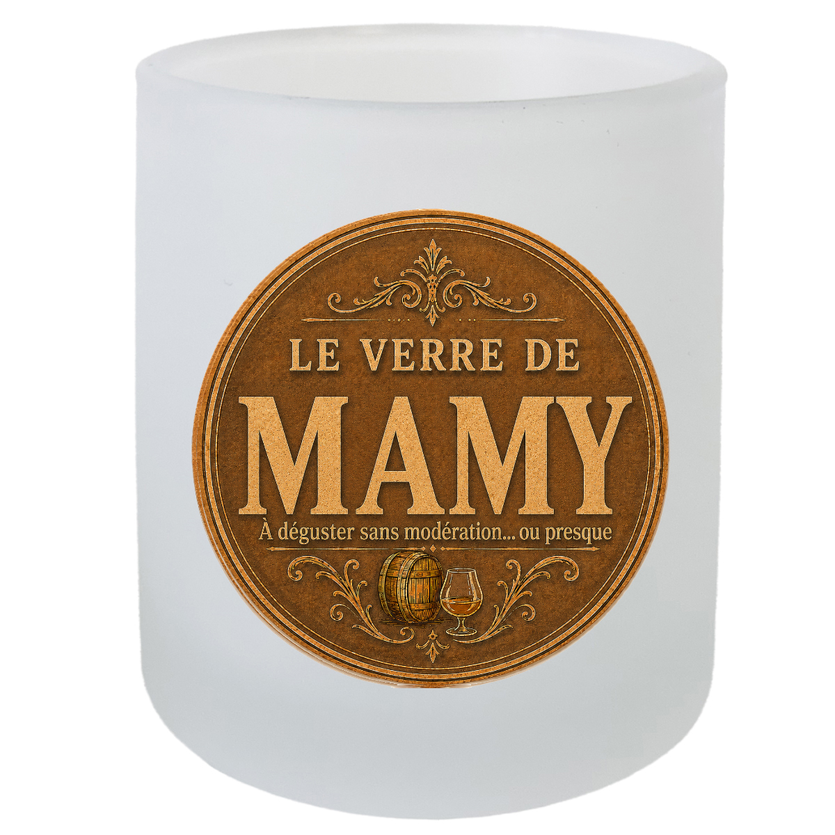 Verre Mamy avec Sous-Verre Assorti � Cadeau Original pour Mamy