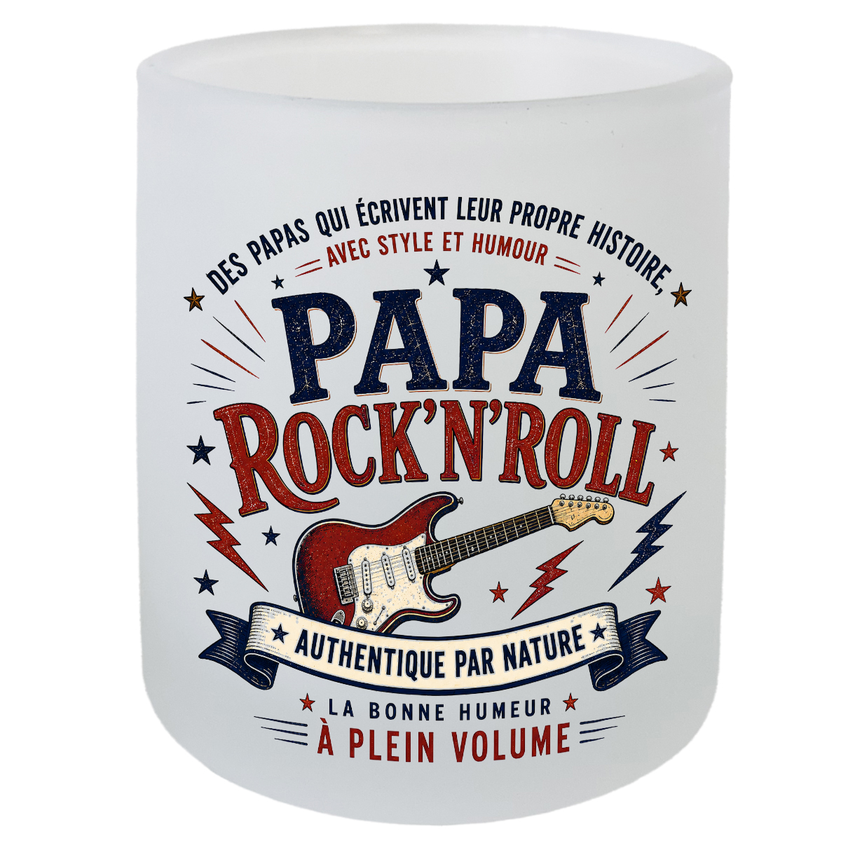 Verre Papa Rock�n�Roll avec Sous-Verre Assorti 280 ml