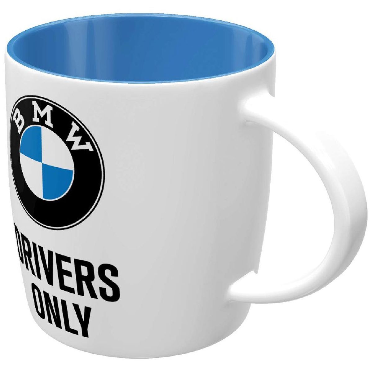 Mug BMW Drivers Only en c�ramique int�rieur bleu 340 ml