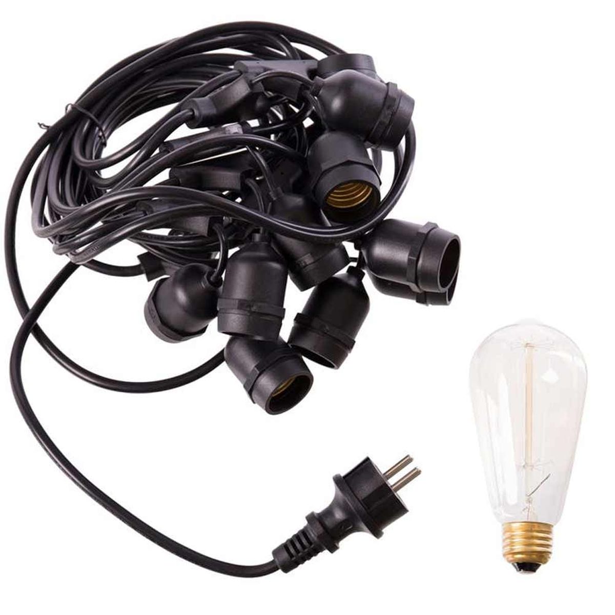 Guirlande lumineuse d'extrieur de 7 Mtres - Noir et Bronze