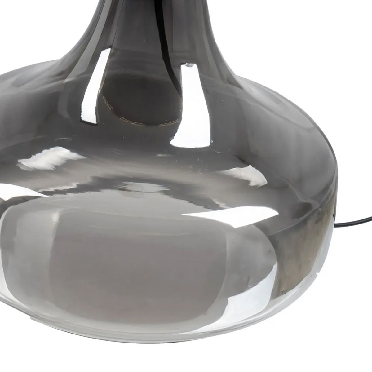 Lampe de table en verre gris argent 46 cm
