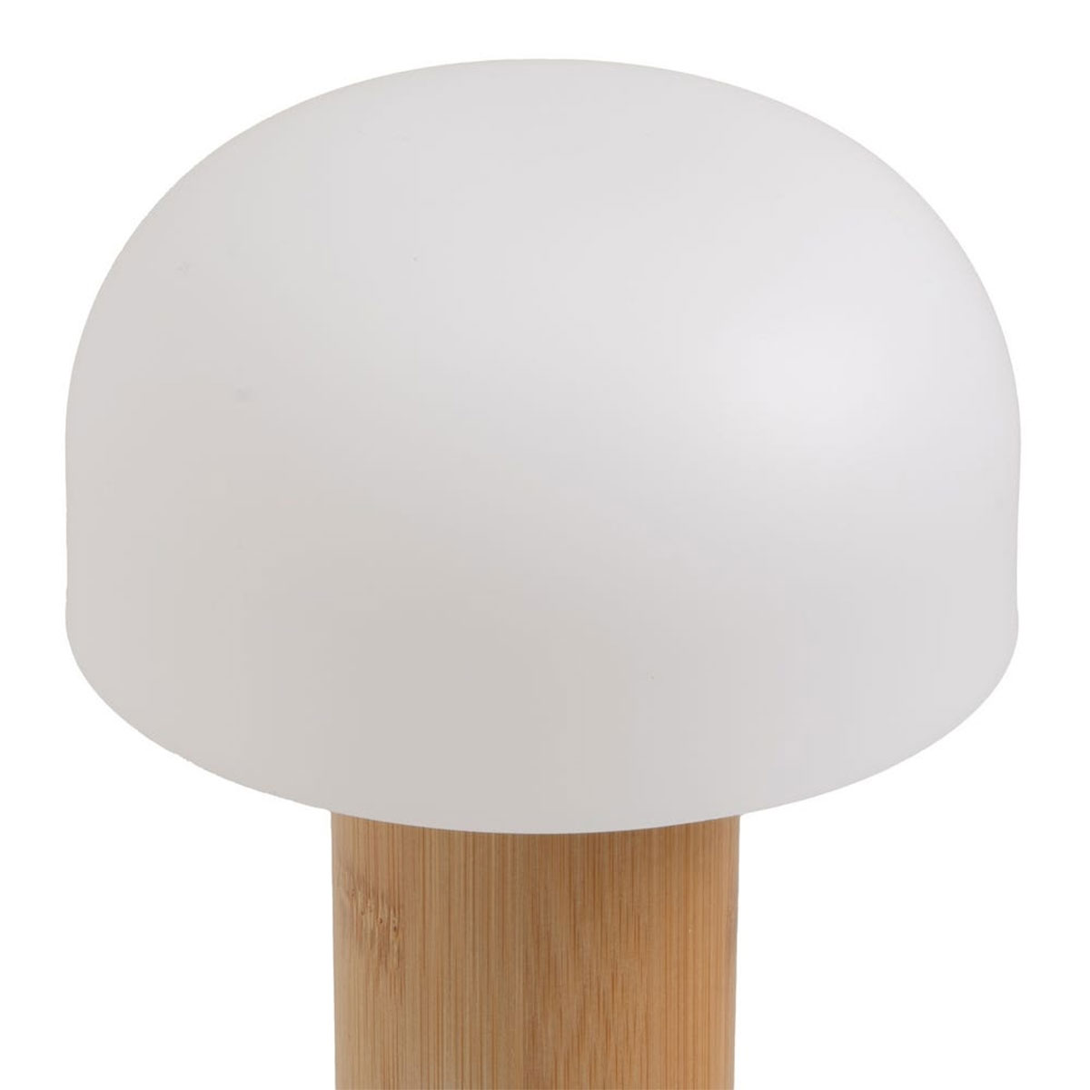 Lampe LED en bambou naturel  forme champignon