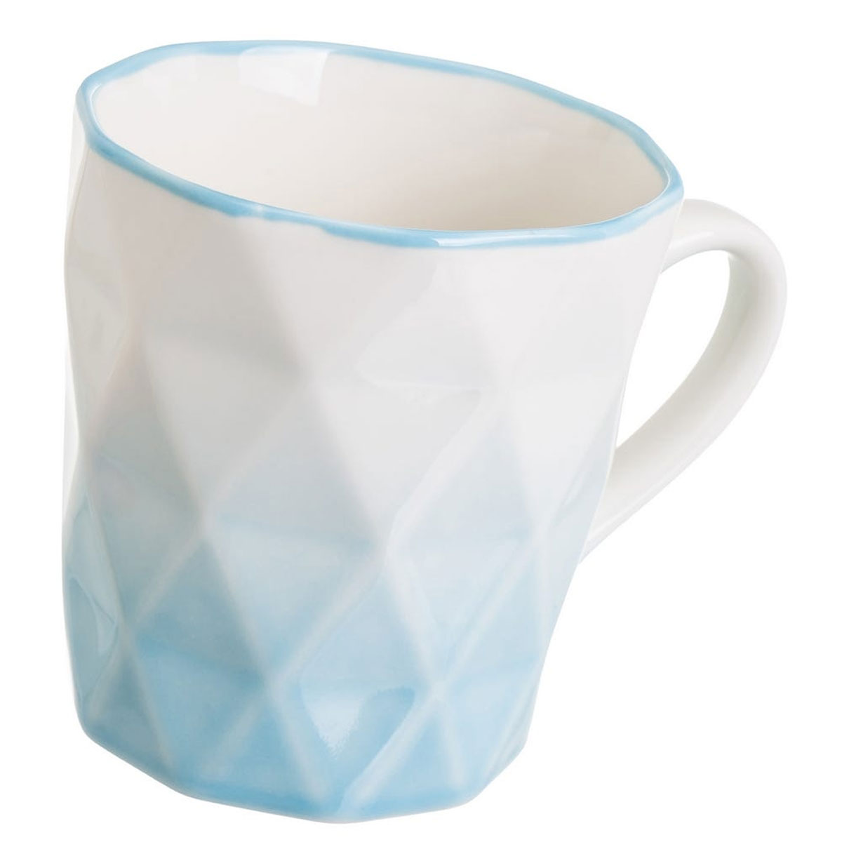 Lot de 4 mugs en c�ramique effet relief � 320 ml
