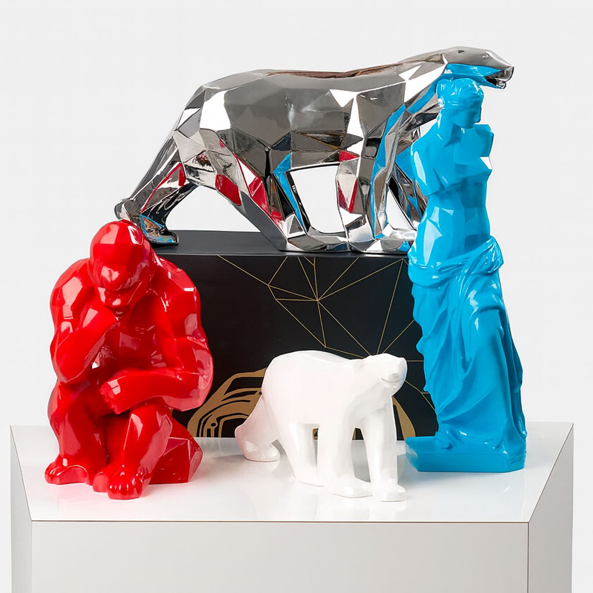 Figurine Orlinski � Kong Penseur Rouge