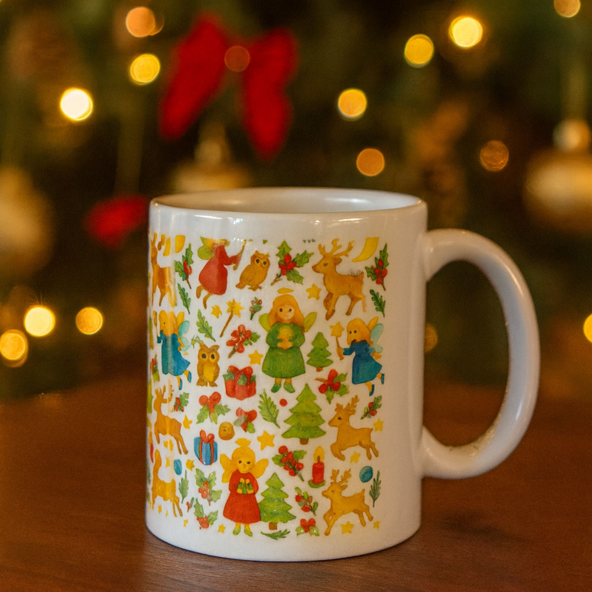 Mug anges et rennes  Collection Nol - 325 ml