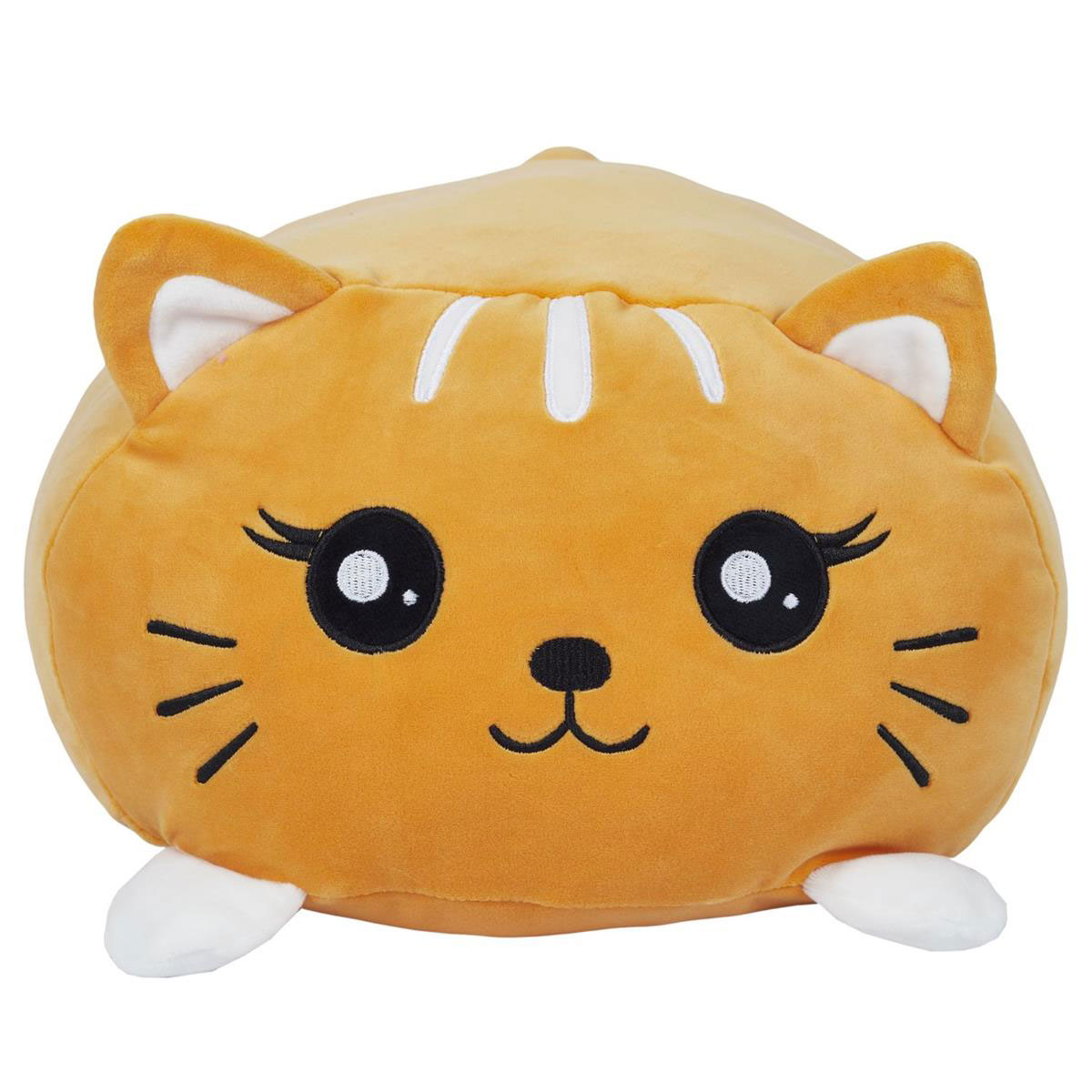 Coussin polochon chat roux