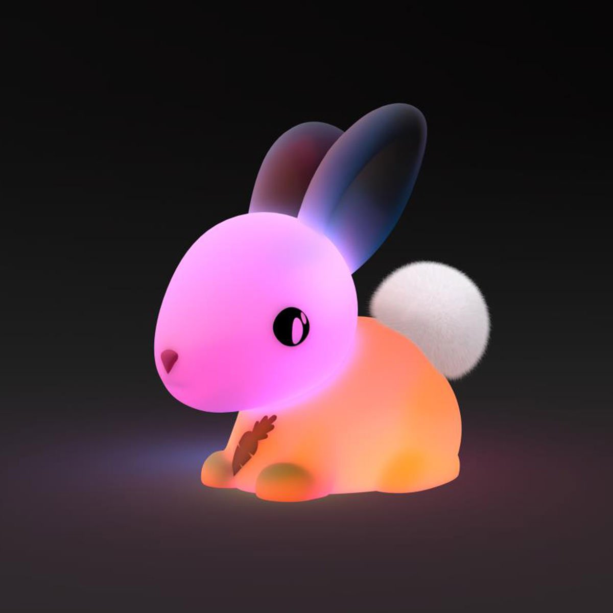 Veilleuse Cotton le Lapin rose  Fonctionne  piles