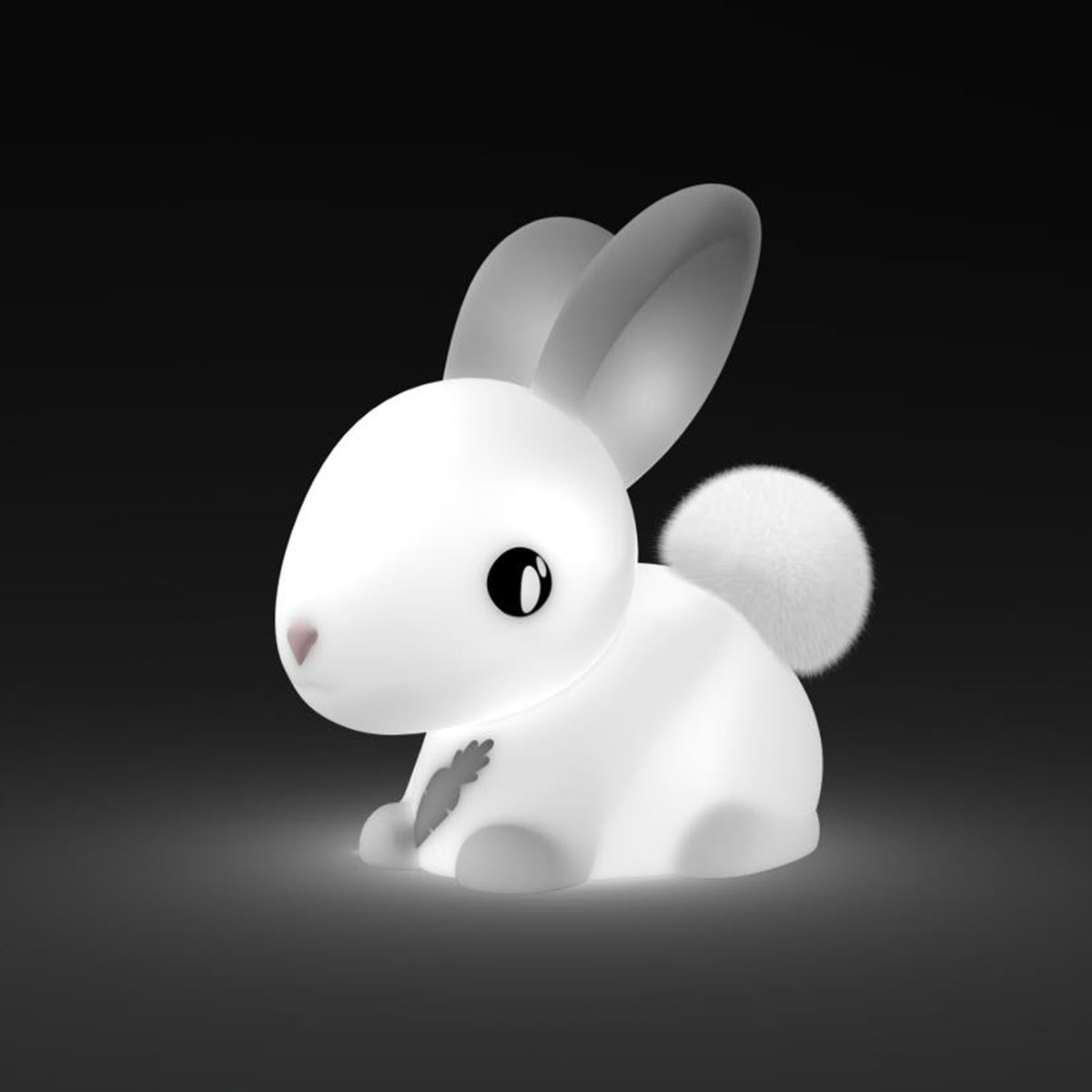 Veilleuse rechargeable souple Thumper le Lapin blanc