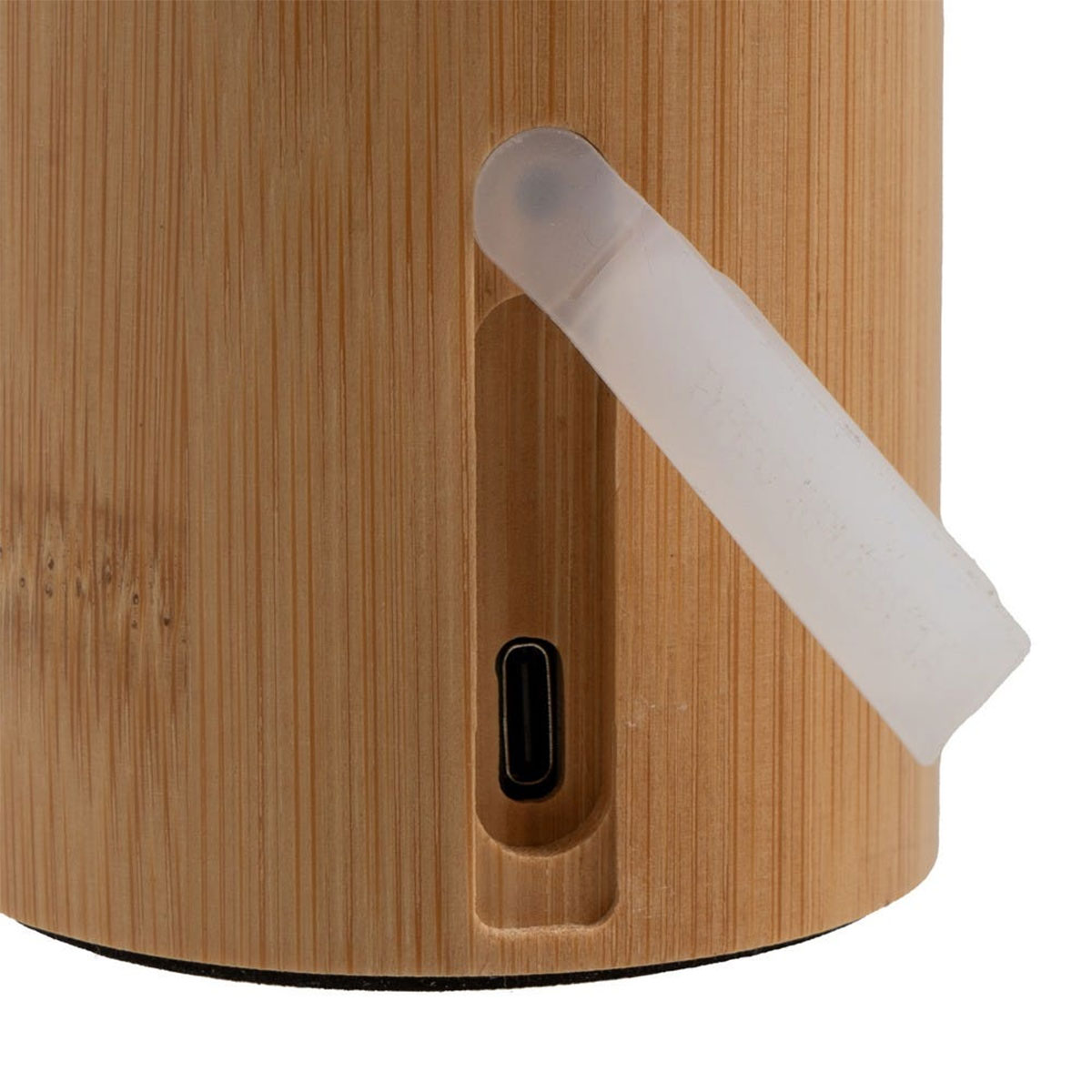 Lampe LED en bambou naturel  forme champignon