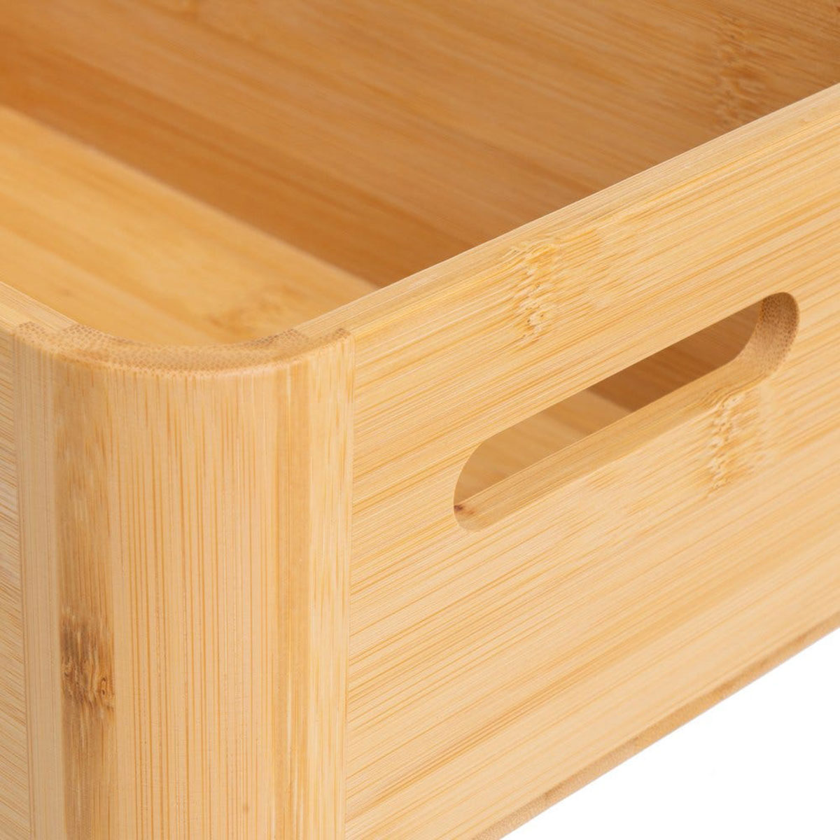 Set de 3 caisses en bambou  rangements naturels pour la maison