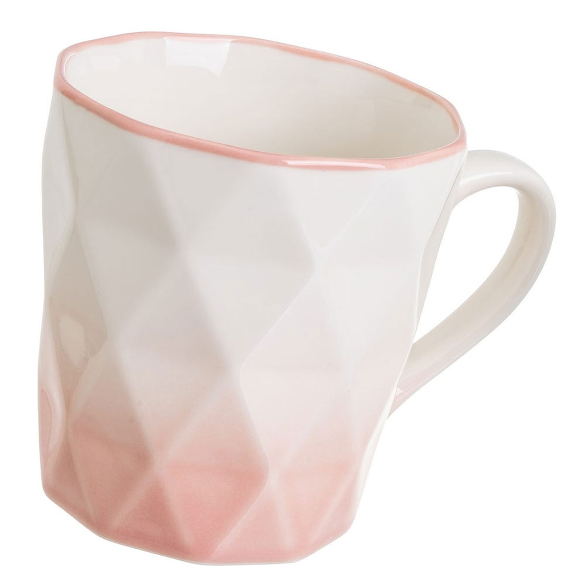 Lot de 4 mugs en c�ramique effet relief � 320 ml