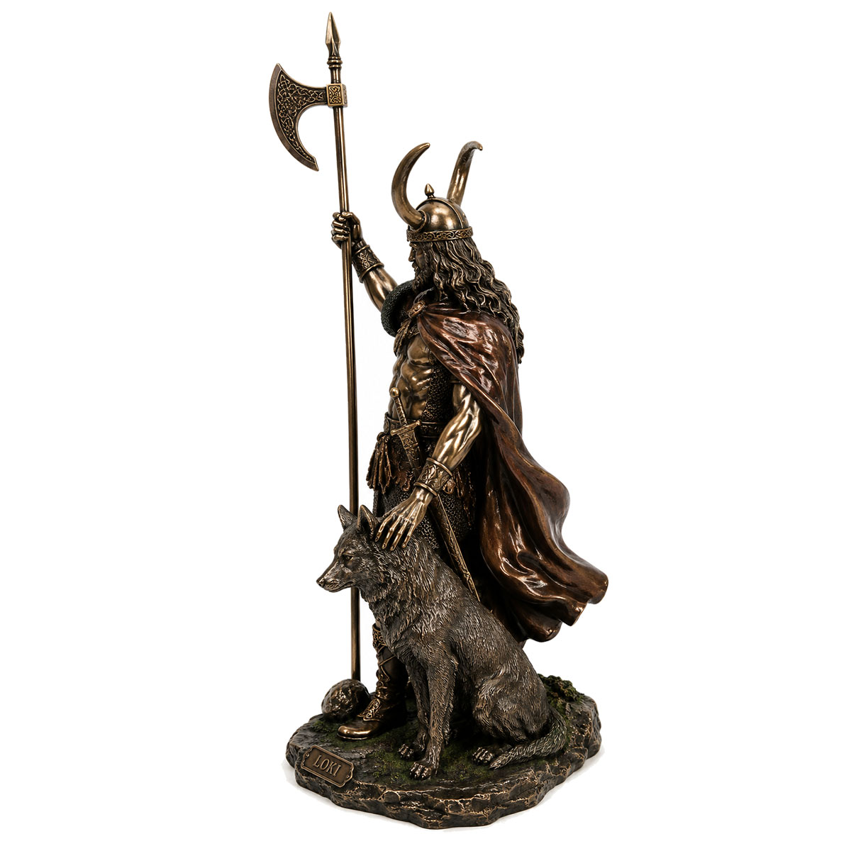 Statue Loki en r�sine aspect bronze 32,5 cm