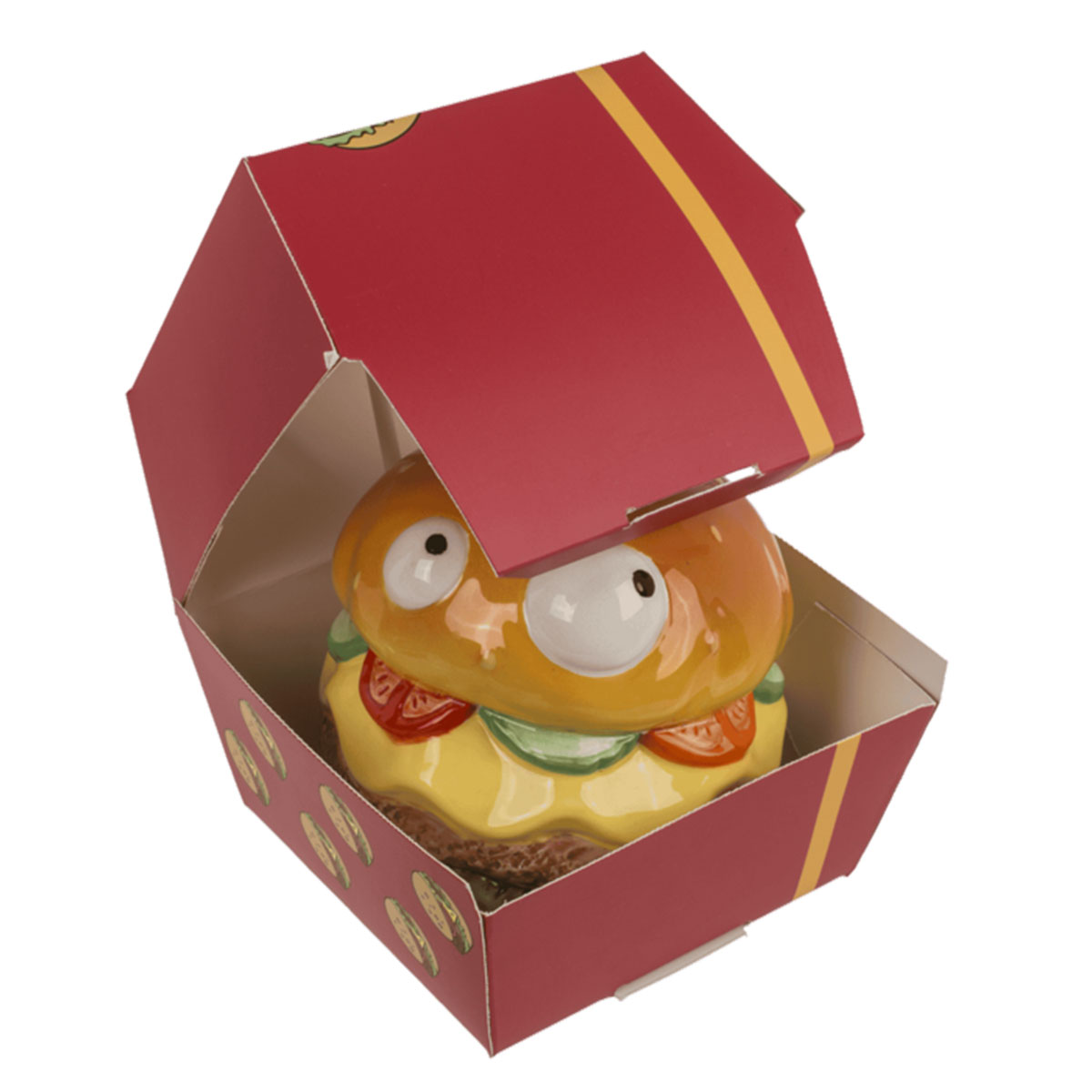 Tirelire Burger Rigolo � 12 x 11 cm