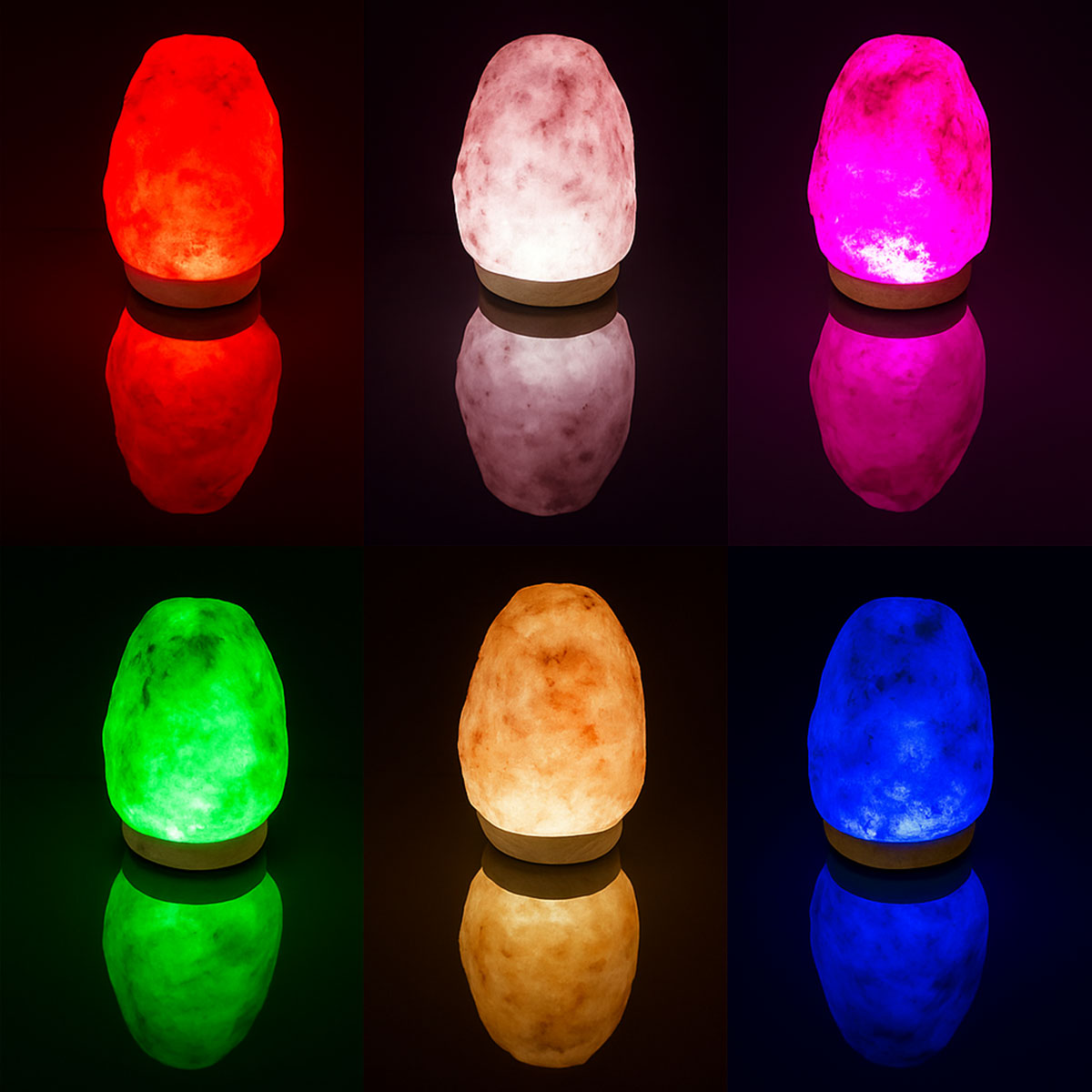Petite Lampe LED  cristaux de sel  USB  Couleurs changeantes