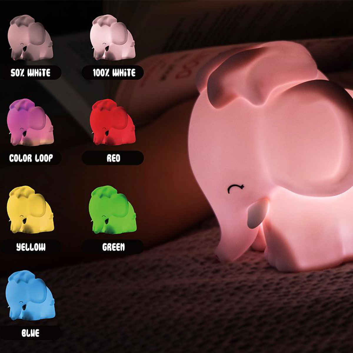 Veilleuse rechargeable souple Maya llphante