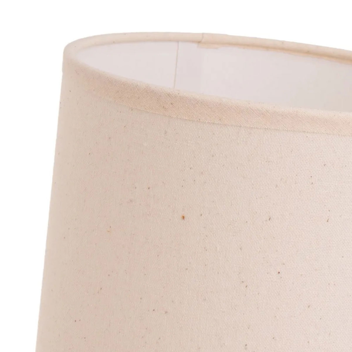 Lampe de table c�ramique naturelle et abat-jour beige 34 cm