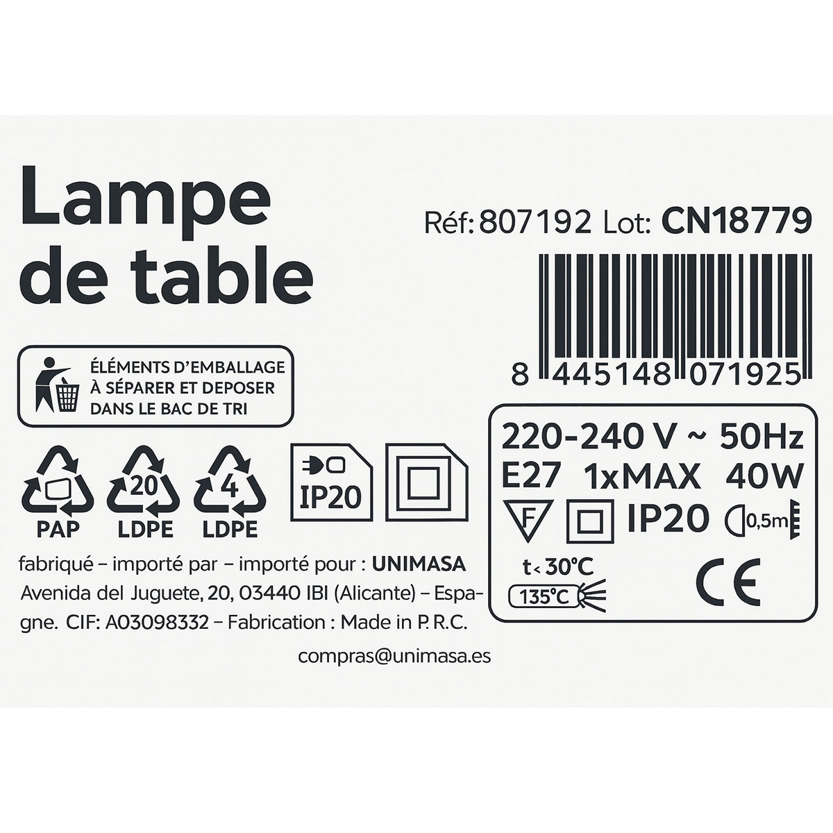 Lampe en bois et abat-jour en lin � style naturel