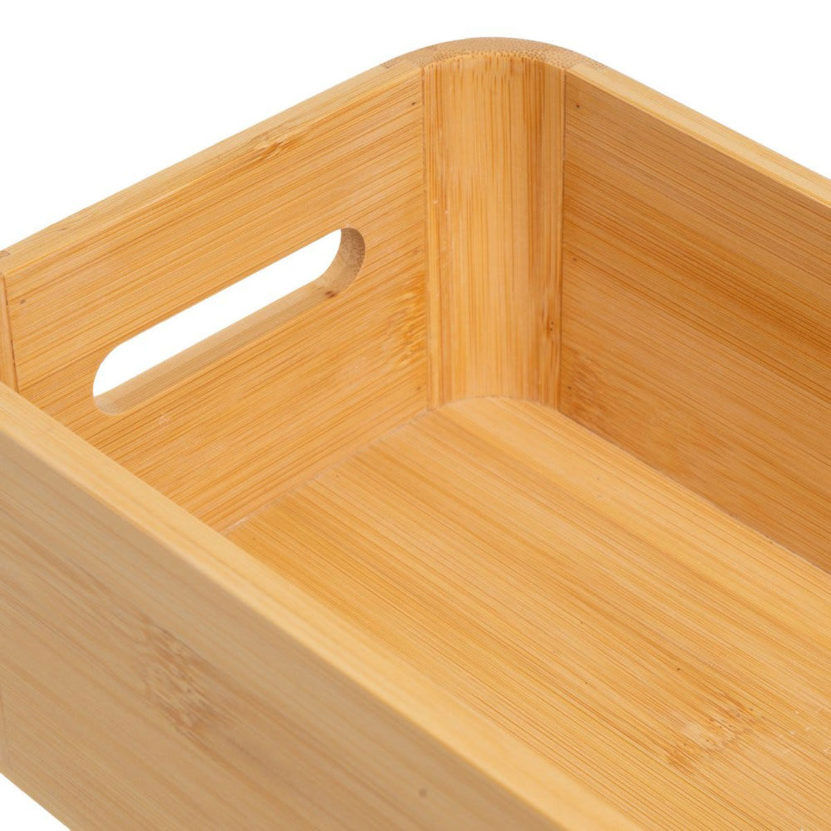 Set de 3 caisses en bambou  rangements naturels pour la maison