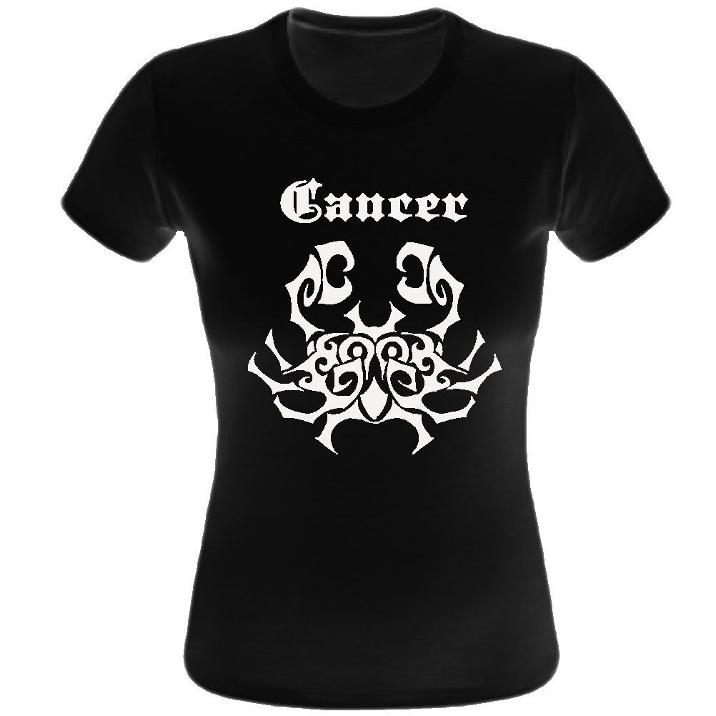 T-Shirt Astrologie Cancer par CBK Noir 100% coton