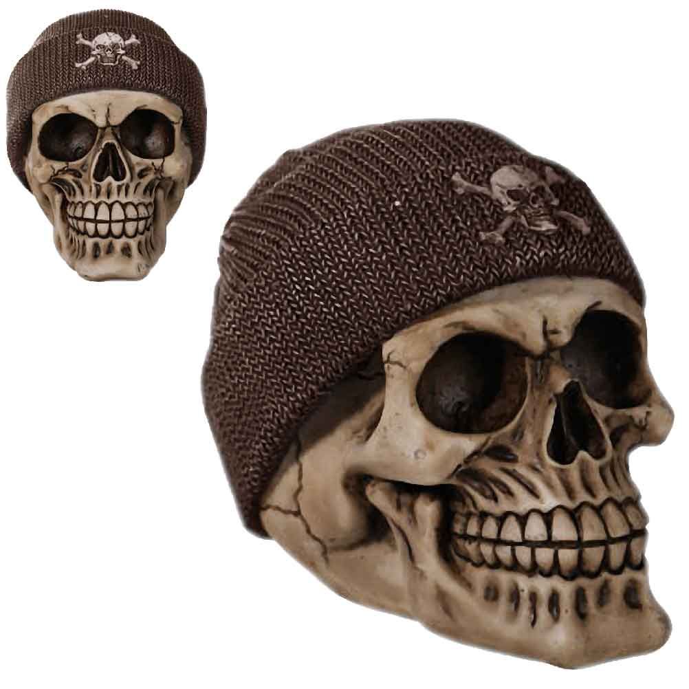 Tirelire Tte de mort - Sailor bonnet marron