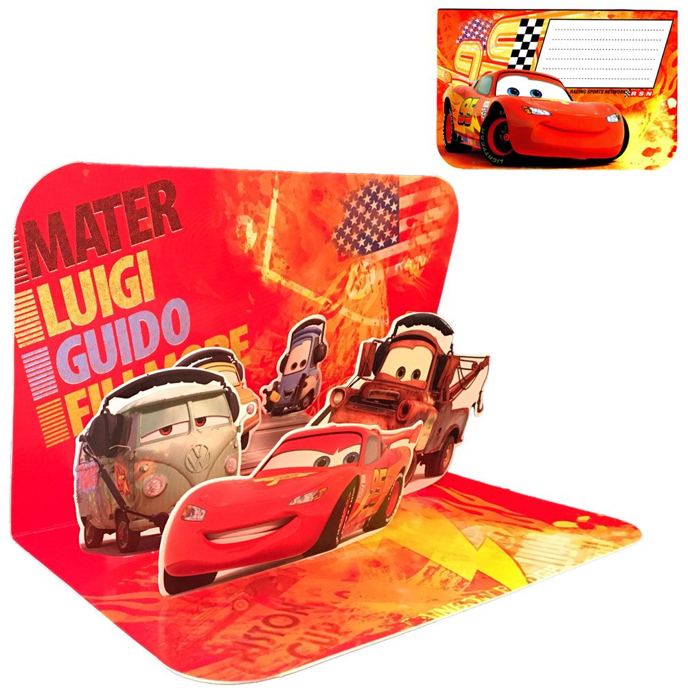 Carte Pop-up Disney - Cars - Les Amis