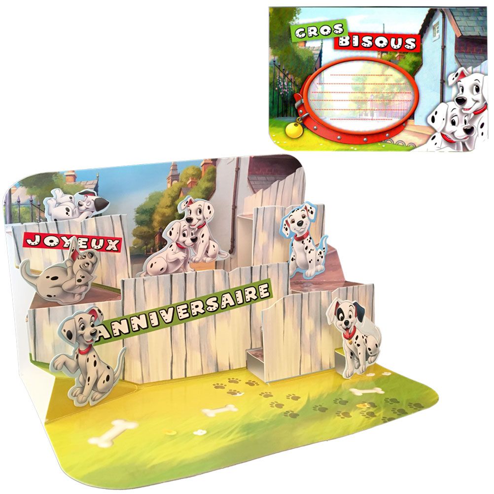 Carte Pop Up Anniversaire Disney 101 Dalmatiens Carte Pop Up Anniversaire Disney 101 Dalmatiens