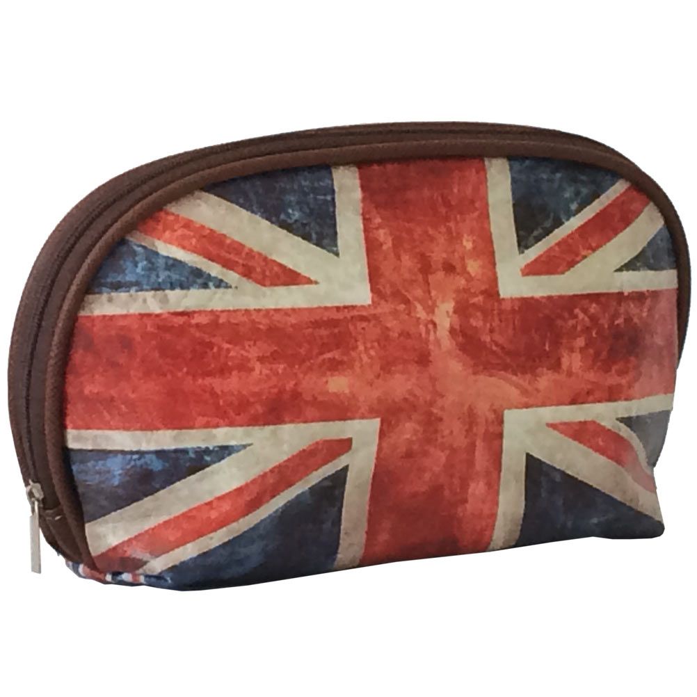 Pochette beaut London Union Jack Effet Vintage