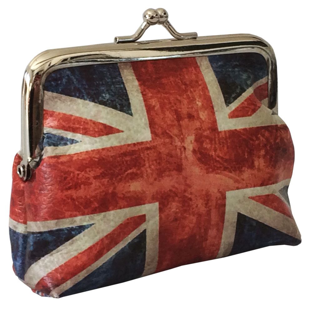 Porte monnaie London Drapeau Anglais Union Jack Rtro Clic-clac