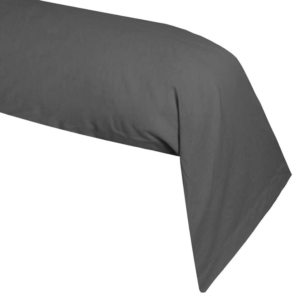 Une Taie de traversin Anthracite - Alicia 45 x 185 cm