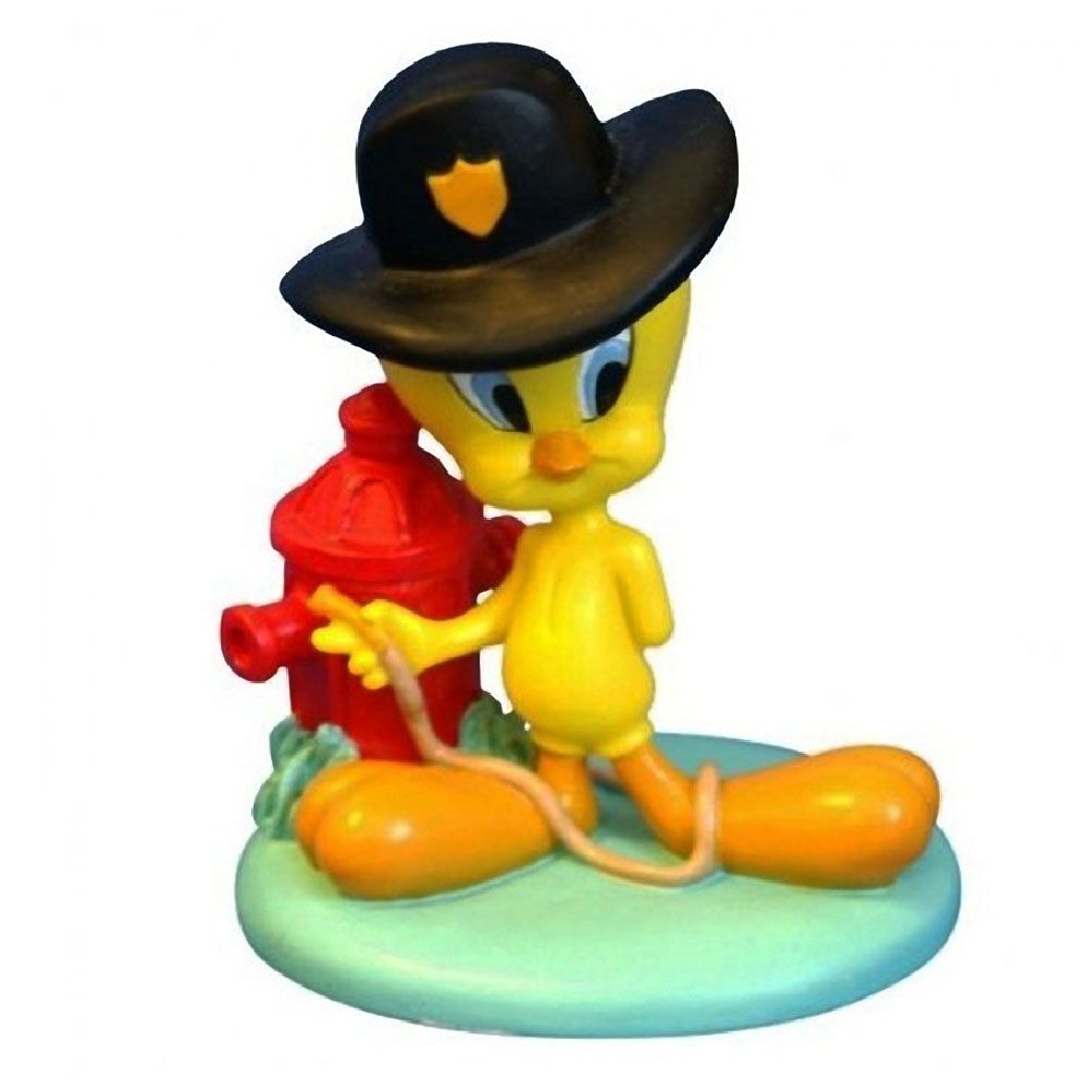 Figurine Titi Pompier en rsine Looney Tunes