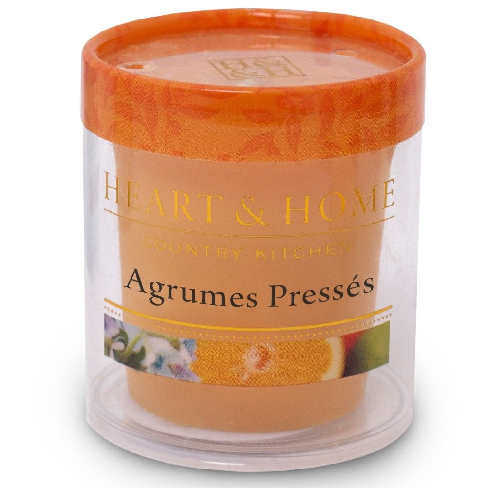 Bougie Votive Heart and Home 15 heures - Agrumes presss