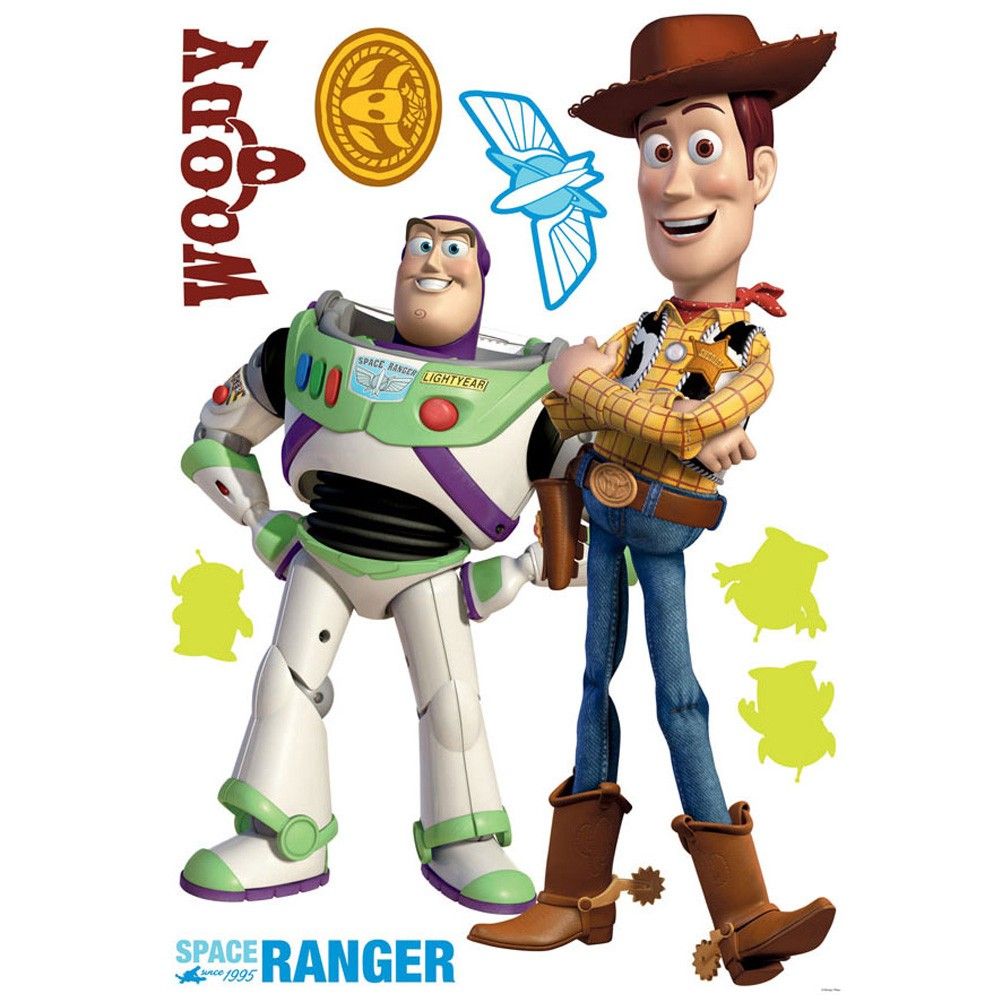 Grand sticker mural Toy Story Woody et Buzz l'Eclair Disney
