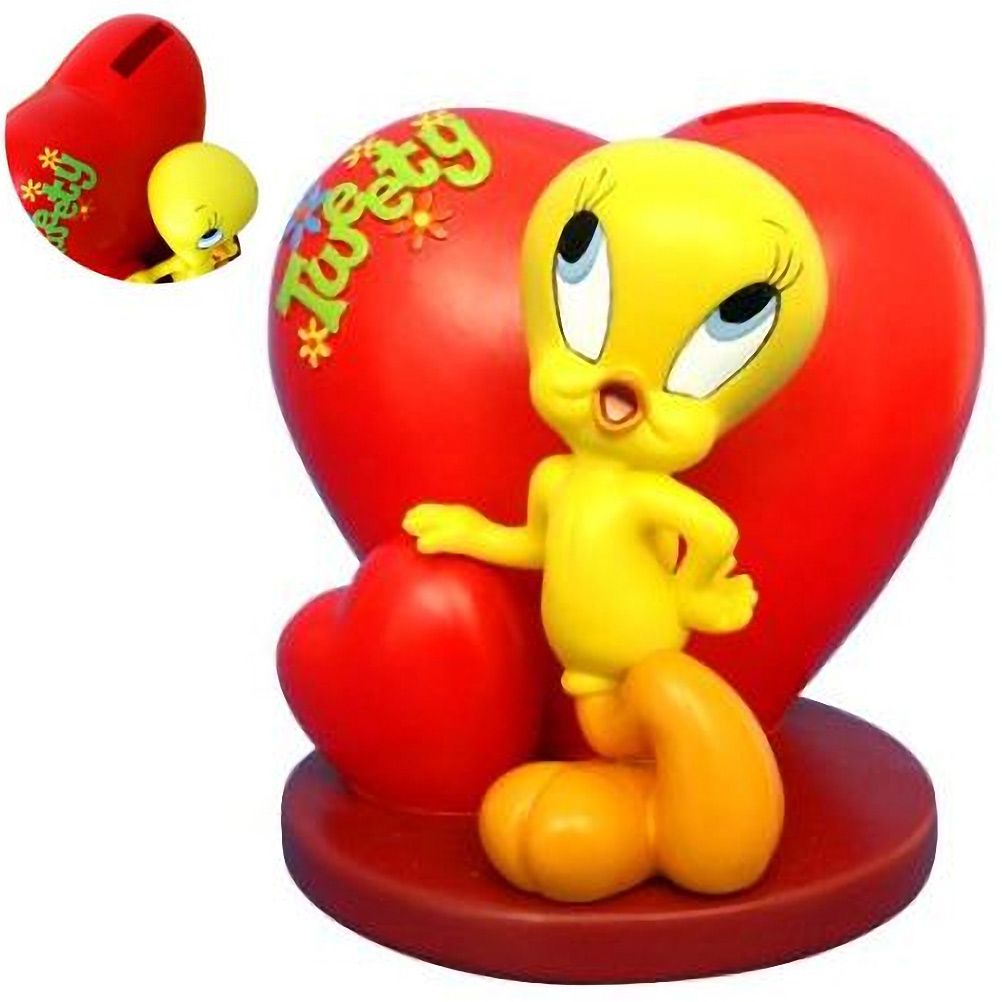 Tirelire Titi un coeur gros comme  en polyrsine - Tweety