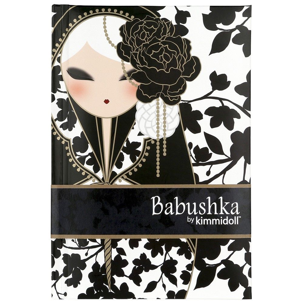 Carnet Babuchka by Kimmidoll Noir et Blanc 12.8 x 18 cm