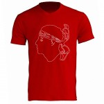 T-Shirt Corse tte de Maure srigraphi par CBK Rouge 100% coton
