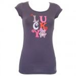 T-shirt Love and Peace Lucky violet