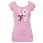 T-shirt Love and Peace Love rose