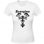 T-Shirt Astrologie Scorpion par CBK Blanc 100% coton