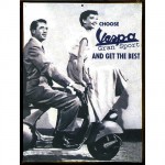 Plaque mtal de collection Vespa Get The Best