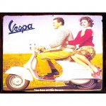 Plaque mtal de collection Vespa The Den of the Vespa