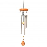 Carillon  vent Zen en bois 5 tubes 51 cm - Bois Clair