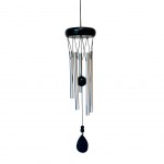 Carillon  vent Zen en bois 5 tubes 51 cm - Noir