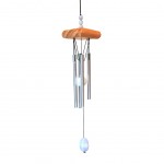 Carillon  vent Zen en bois 4 tubes 40 cm - Bois Clair