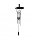 Carillon  vent Zen en bois 4 tubes 40 cm - Noir