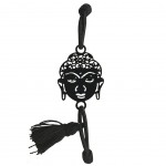Bracelet Fantaisie filigrane noir élastique - Bouddha