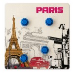 Cadre mémo magnétique Paris 25 x 25 cm avec 4 magnets Cadre mémo magnétique Paris 25 x 25 cm avec 4 magnets