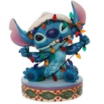 Figurine Stitch avec guirlandes de Nol - Disney Traditions