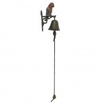Cloche Murale Perroquet en Fonte 16 cm