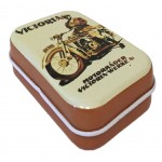 Boite mtal Rtro Moto 5.5 x 4 x 2.5 cm - Pilulier