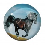 Magnet Cheval Brun en verre 3.5 cm